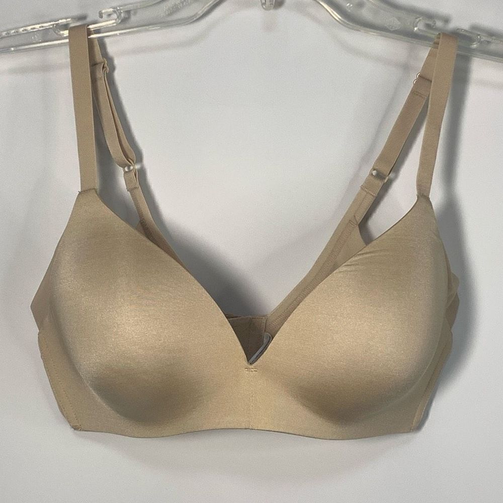 Wacoal Ultimate Side Smoother Wire Free T-Shirt Bra Sand Tan Size 32D
